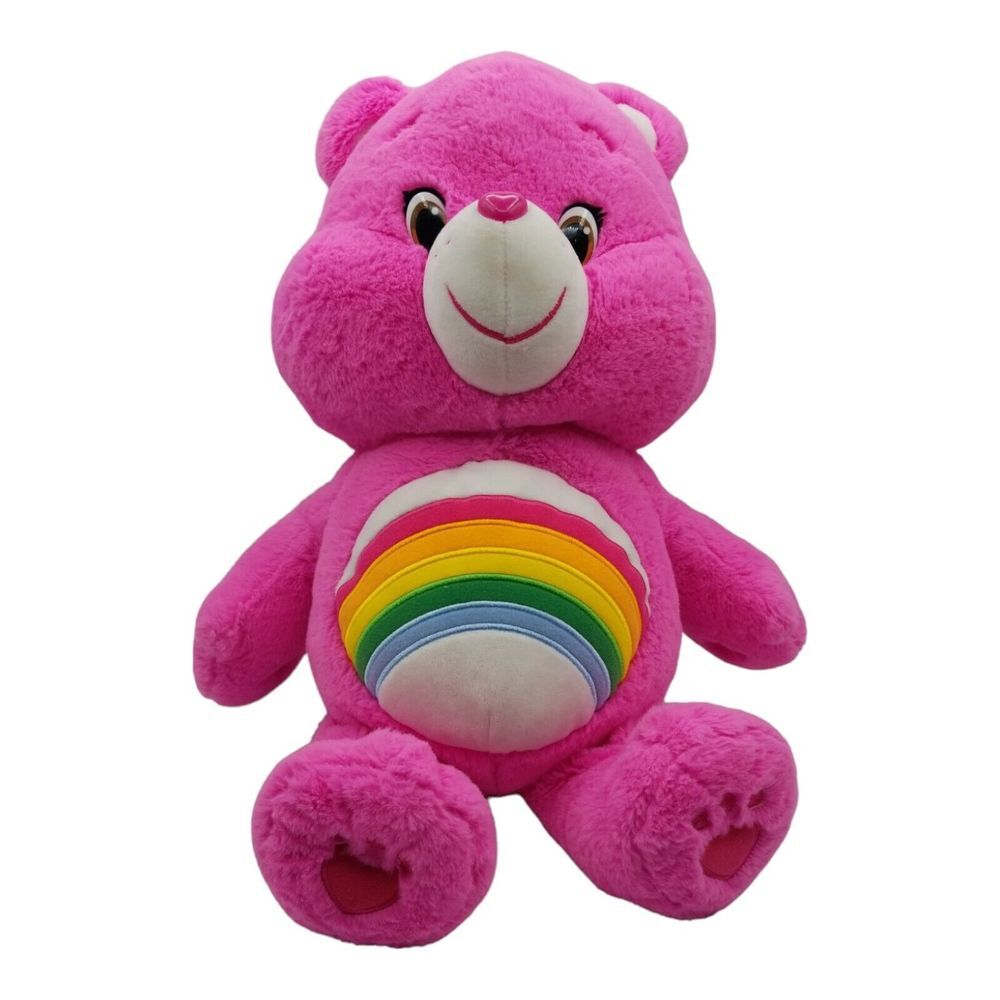 Care Bears 20" Cheer Pink Rainbow Bear Plush Toy 2015 Stuffed‎ Animal Large
